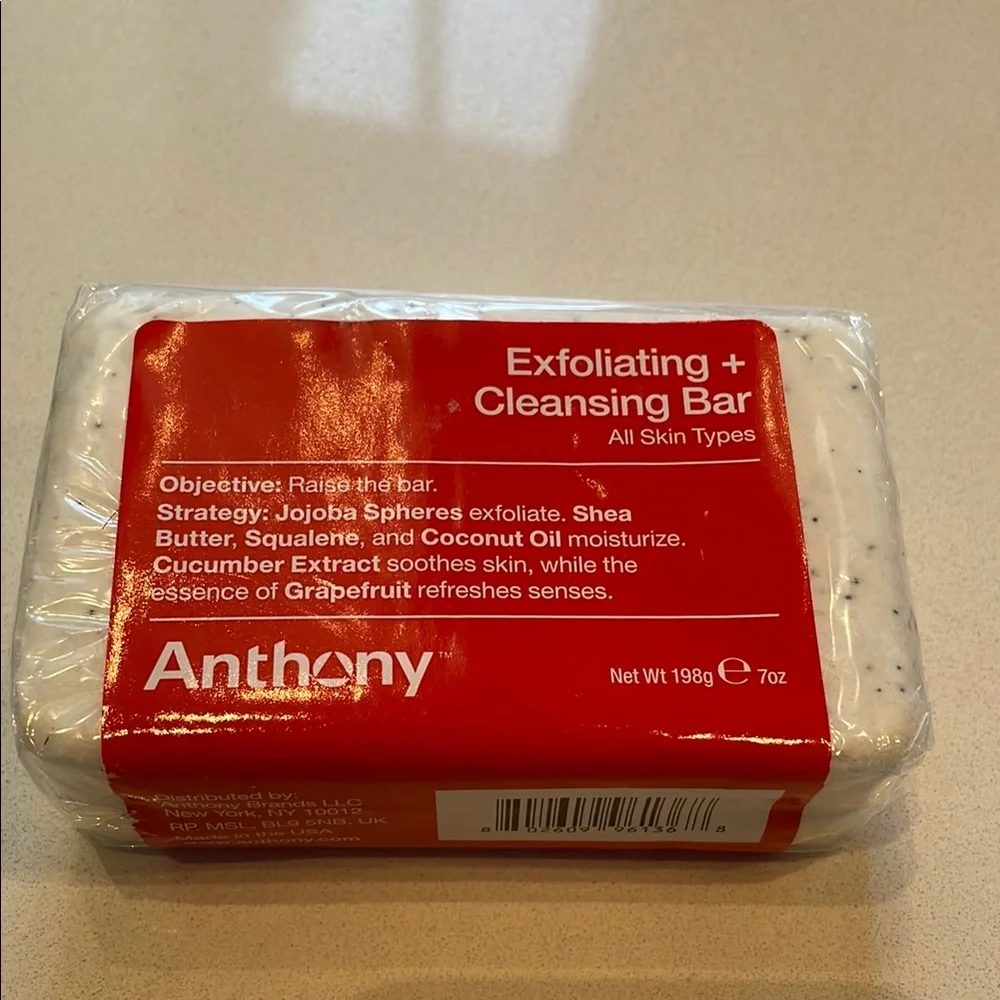 🆕 Anthony Exfoliating Cleansing Bar Soap for Men, All Skin Types, 7 Oz
